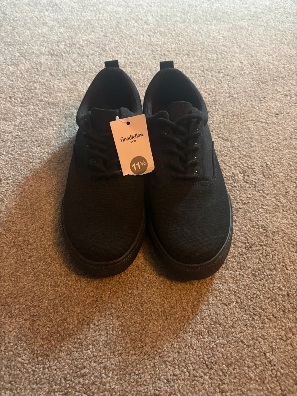 Goodfellow & Co Black Men's Canvas Lace-Up Sneakers